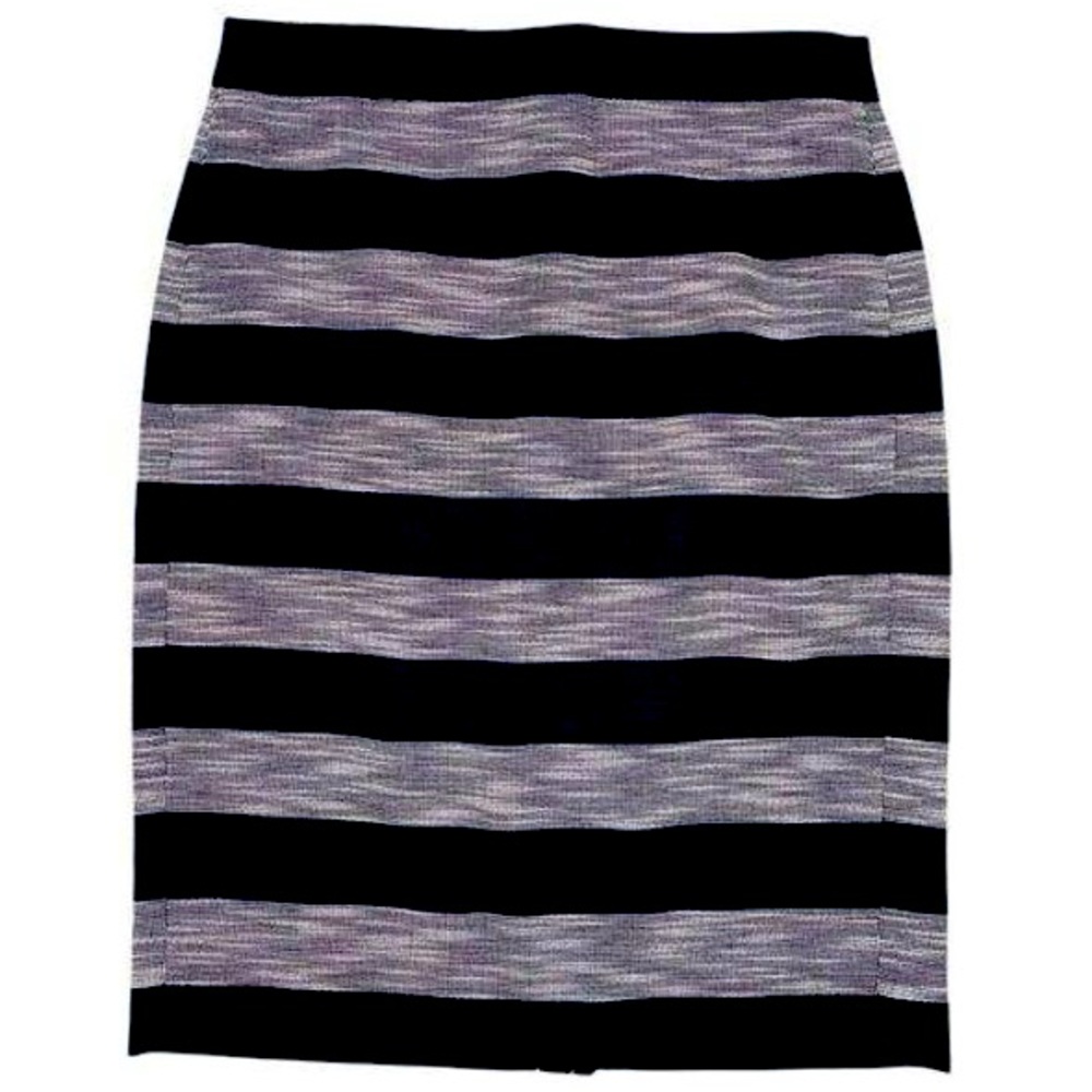 JCREW the pencil skirt black & white striped